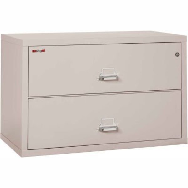 Fire King Fireking Fireproof 2 Drawer Lateral File Cabinet Letter-Legal Size 44-1/2"W x 22"D x 28"H - Lt Gray 244CPL